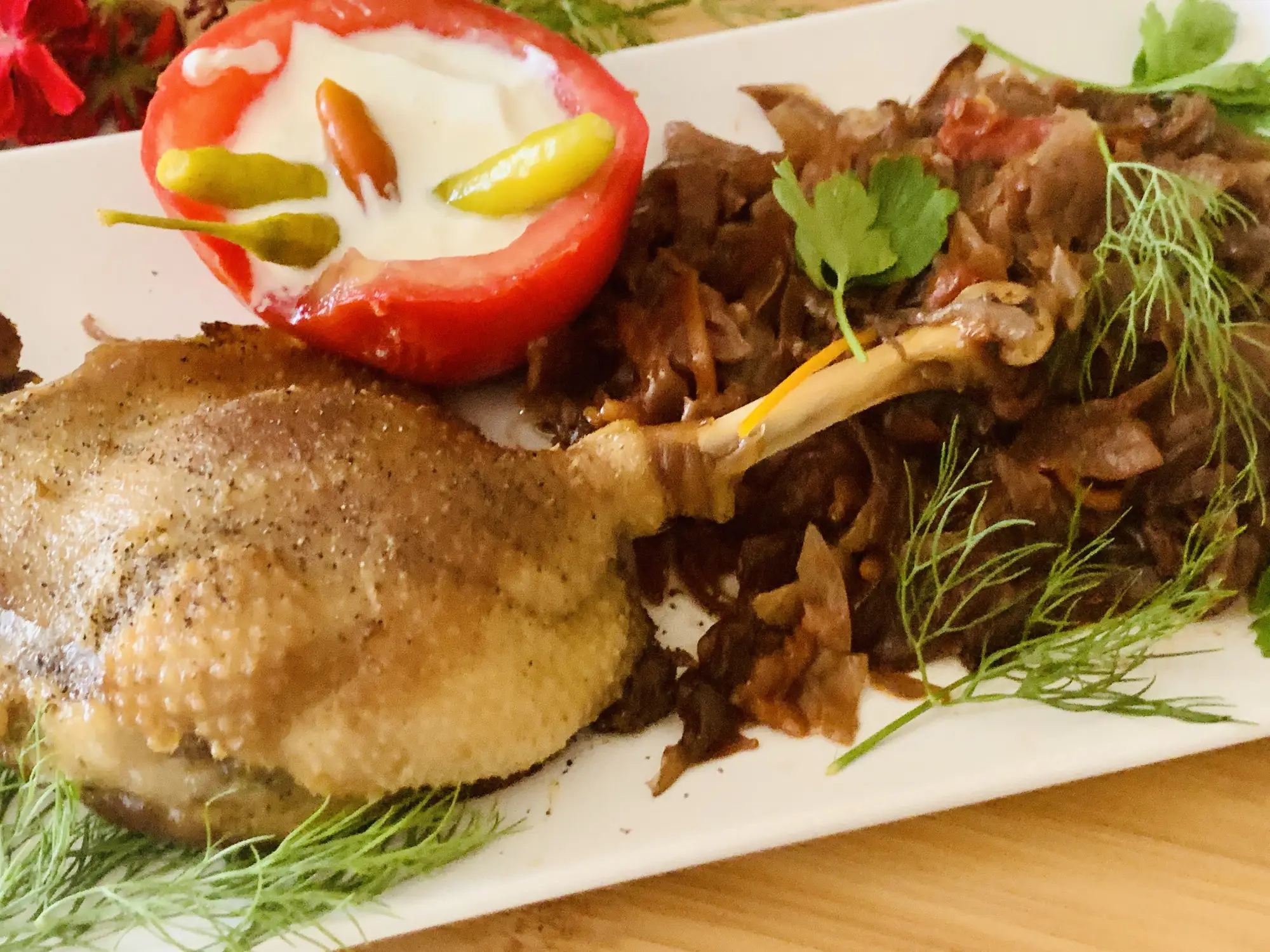Gasca pe varza rosie la slow cooker