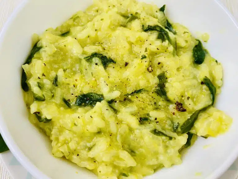 Orez cremos cu dovlecel si spanac – vegan