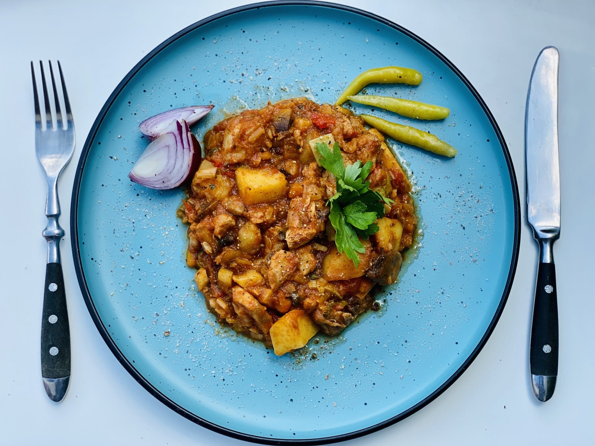 Ghiveci de legume cu telina apio si carne de pui
