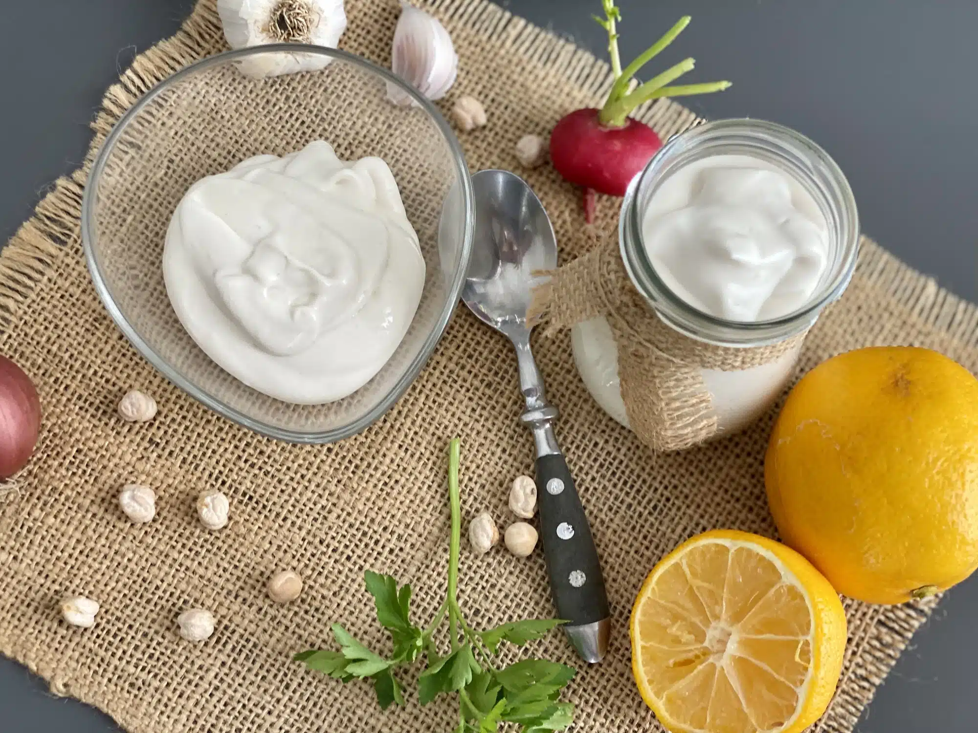 Maioneza din apa de naut – Aquafaba – de post