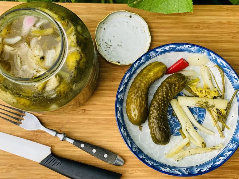 Castraveti murati (covasiti) cu telina