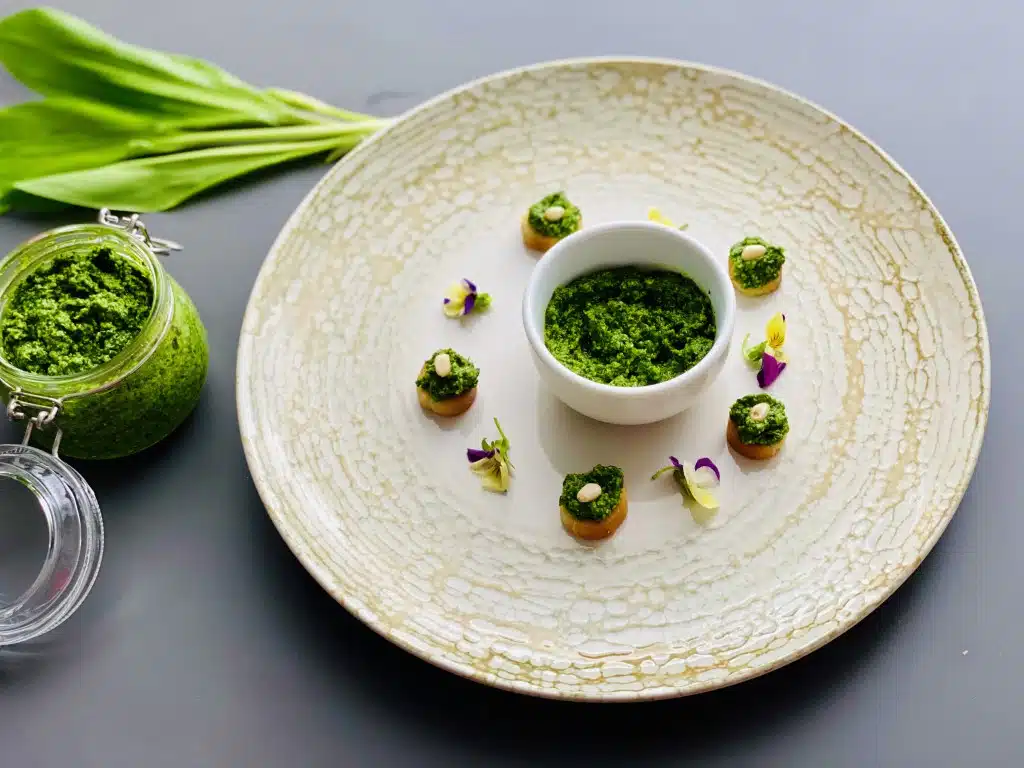 3A4B4E58-C243-4F12-BBF0-7099AA52F385 Pesto de leurda (usturoi salbatic)