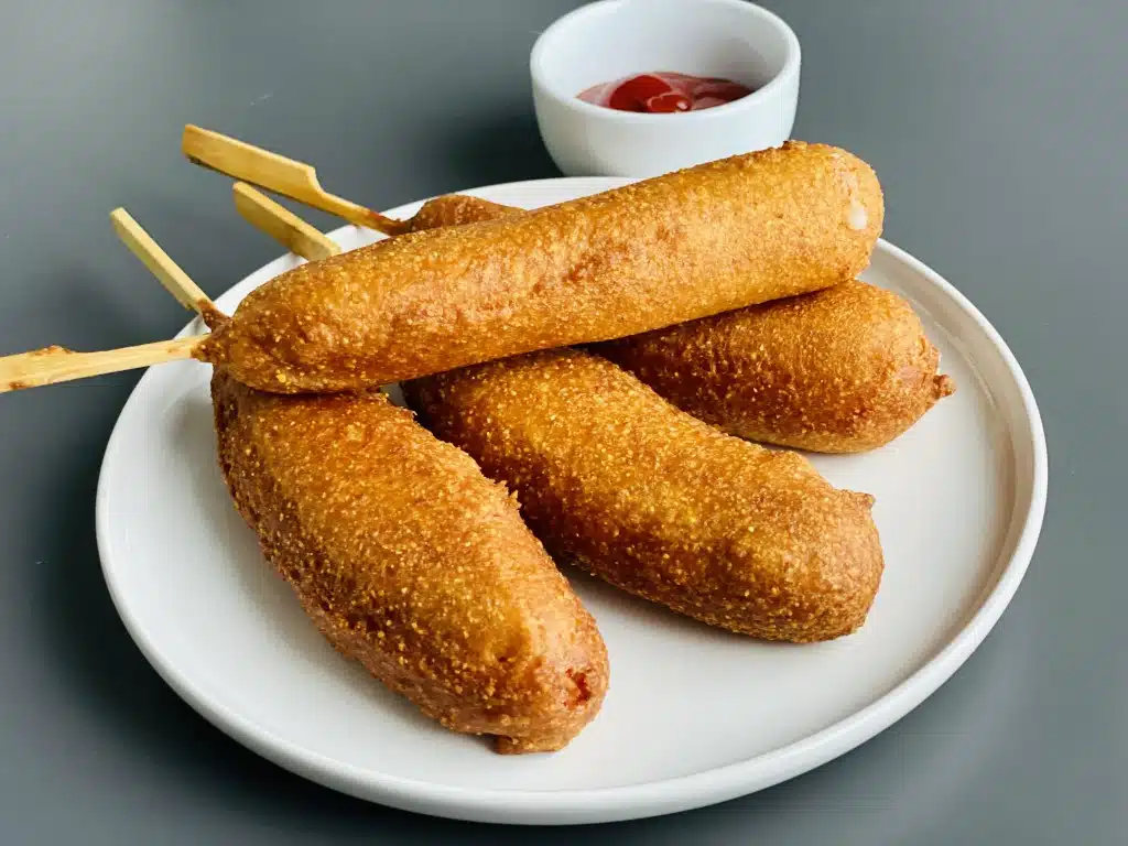IMG_8489 Corn dogs / Crenvursti in aluat de faina cu malai