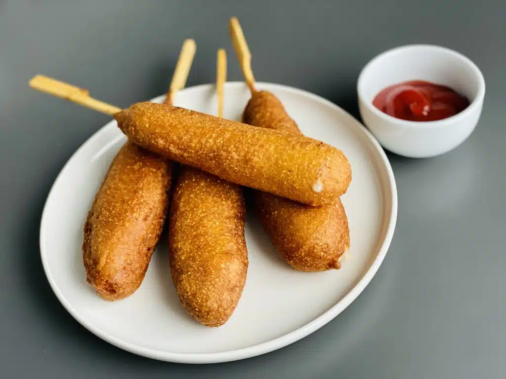 IMG_8491 Corn dogs / Crenvursti in aluat de faina cu malai