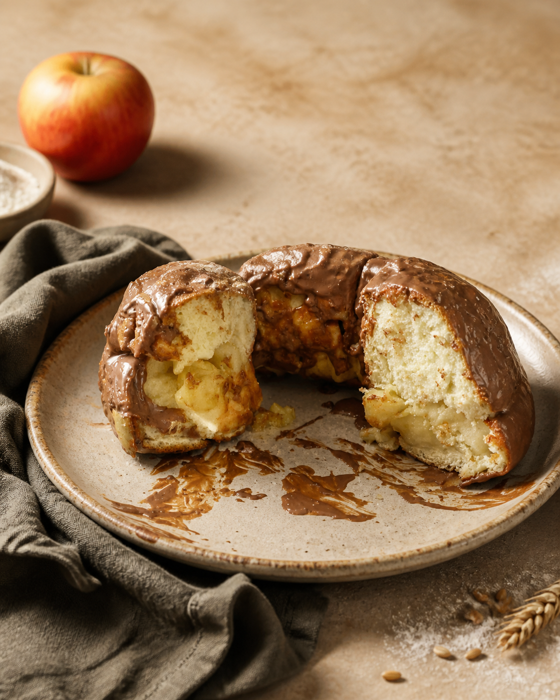 Tarta-cu-mere-si-topping-de-ciocolata-AI-recreation